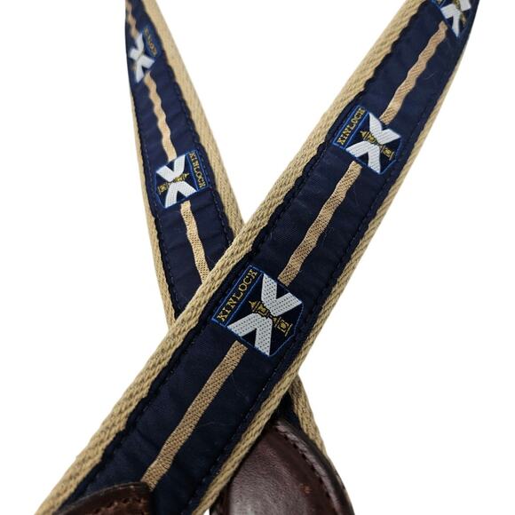 Lot of 2 Kinlock Golf Club 36 Belts Leather Crest Medallion Classic Preppy - Picture 3 of 8